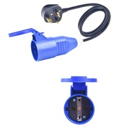 {fast delivery} Uk BS1363 plug to 16A 220V-240V 2P+E schuko Industrial Socket extension cable