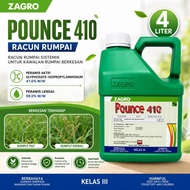 4L Pounce 410 Racun Rumput Racun Rumpai Racun Lalang Racun Serap Glyphosate 41.0% (KELAS III)