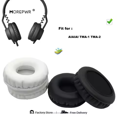 Morepwr New Upgrade Replacement Ear Pads for AIAIAI TMA-1 TMA-2 Headset Parts Leather Cushion Velvet