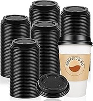 200 Pack Hot Drink Lids Plastic Lid Dome Coffee Cup Lid Easy Flow Anti Spill Design Fits Most 10 to 