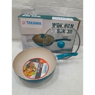 Batam - TAKAWA SJK30 wok pan wok pan Glass Lid 30cm