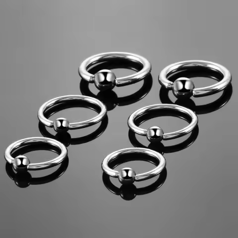 G23 Titanium Captive Piercings Nose Ring 14G 16G 18G 20G Helix Tragus Daith Ear Piercing Women Men S