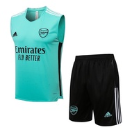 ◙►2021/22 Arsenal Vest Singlet Set Shorts and Jersey Sleeveless Men's Football Training High Qualit