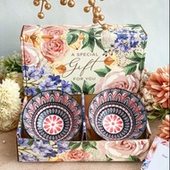 Flower Gift Box Aria 2 Bowls Ceramic Hamper Parcel | BR Code Bowl