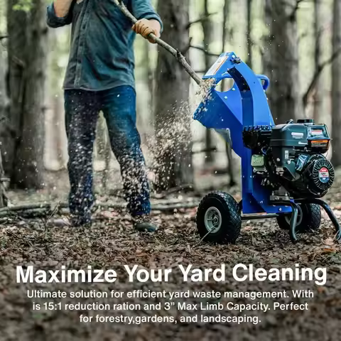 Store Best-Sellers High Grade 7HP Heavy Duty Mini Wood Chipper Shredder Mulcher Compact 3 Inch Capac
