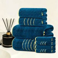 4pcs Towel Set, Polyester Material. Absorbent, Soft And Skin-Friendly, With Hooks, Can Be Hung To Dr