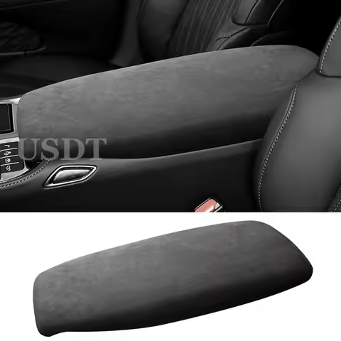 TOP Suede Armrest Box Lid Sheath Shell Cover For LEXUS LS-LS350 LS430 LS460 LS500 LS500h LS600h 2017