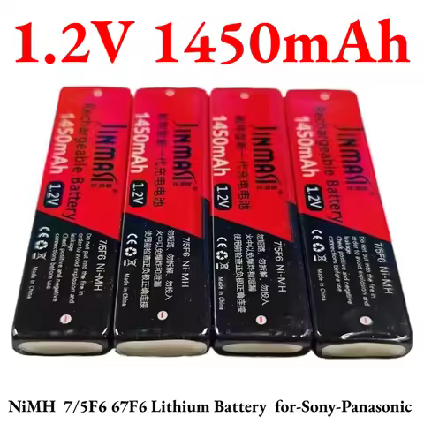 NiMH for-Sony-Panasonic Walkman Gum 1.2V 7/5F6 67F6 1450mAh Lithium Battery 7/5 F6 Battery for Panas