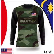 Army Jersey Malaysia Lengan Panjang Jersey Malaysia Sport T-shirt Baju Jersey Dewasa Lengan Panjang 