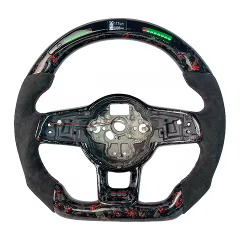 Carbon Fiber Steering Wheel with LED Speedometer for Volkswagen MK7 MK6 MK5 Golf R GTI GTS GTD GTE P