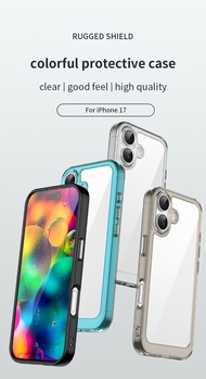 Lenuo vỏ đầy màu sắc ốp điện thoại cho Iphone 17 17air 17pro 17pro Max Acrylic TPU hai trong một mềm
