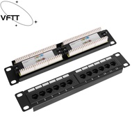 VFTT Cable Rack, 12-Port CAT6 RJ45 UTP Patch Panel, Structured Cabling PPO+PC Injection Without Brac