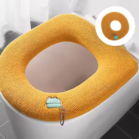 3Pcs Toilet Seat Cover Pads Washable Reusable O-Shaped Toilet Cushions for Home Hotel Comfortable Su