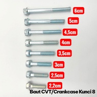 MESIN CVT Block Bolts Engine Bolts Key Bolts 8 M6x22mm M6x25mm M6x30mm M6x35mm M6x40mm M6x45mm M6x50