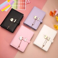 A6 PU Leather Lockable Budget Clip, Laptop Wallet Storage Device, Equipped With 38 Types Of Cash Env