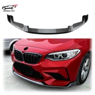 For BMW 2 Series F87 M2 CS Style 2016-2021 Car Front Bumper Lip Spoiler  Glossy Black Or Carbon Fib