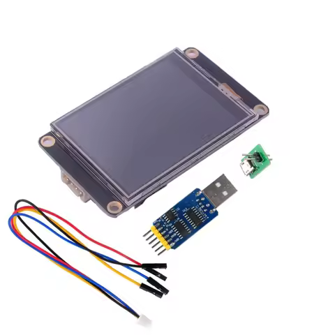 Nextion Enhanced 2.8 inch HMI LCD Touch Display Screen NX3224K028 + CP2102 USB to TTL 6-in-1 Serial 