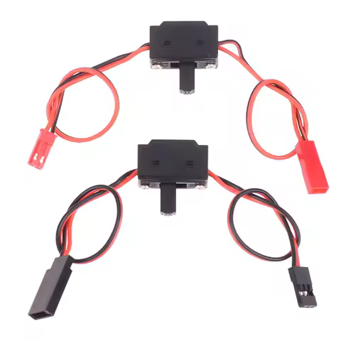 2PCS Receiver Power On / Off Battery RC Switch With Futaba / JR JST Connecter Cable For RC Fixed-win