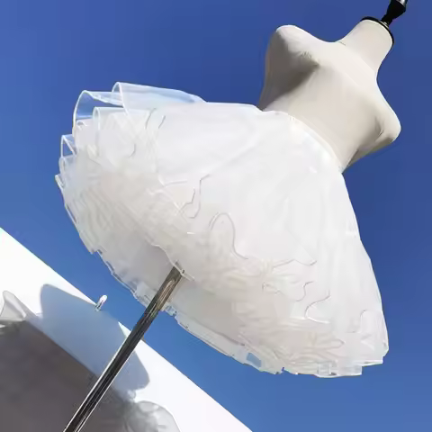 Lolita Boneless Puffy Skirt Fluffy Soft Yarn Dress White Petticoat Cosplay Clothes Crinolinas Cospla