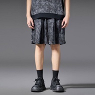 夏季暈染印花短褲  男士休閑直筒五分褲