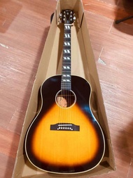 J45 Gibson กีตาร์โปร่ง Sunburst วินเทจไม้สนแข็งกีตาร์มืออาชีพยอดนิยม