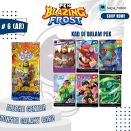 🆕 Boboiboy Monsta Galaxy Card Pek Blazing Frost 2025 Single Pack AR + SR