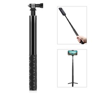 New arrival PULUZ 110cm Metal Selfie Stick Monopod with Invisible Adapter Base &amp; Screw for Insta360 One RS / X2 / X3