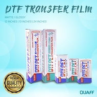 QUAFF Direct To Film Roll Glossy/Matte DTF PET Transfer Film Roll Cold Peel 100 meters
