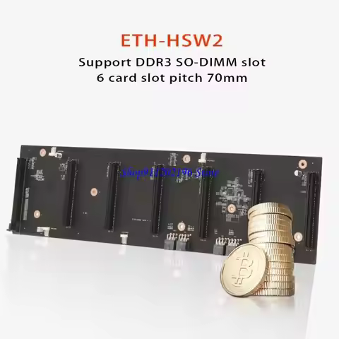 P82A Mining ETH-HSW2 Desktop Motherboard 6 PCI-E Slot DDR3 Memory 4 USB 2.0 Mainboard