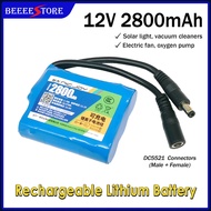 12V 2800mAh Portable Super Rechargeable Lithium-ion Battery Pack DC 12.6V 2.7Ah / DC Male + Female C
