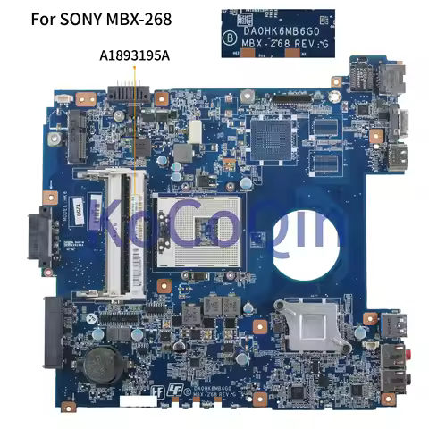 KoCoQin Laptop motherboard For SONY VAIO SVE14 SVE1411L MBX-268 Mainboard A1893195A DA0HK6MB6G0 GM