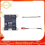 [Hot-Sale] 2W VTX 5.8G 40CH Adjustable FPV Transmitter Built-in Microphone Heat Sink 2-6S 30X30mm fo
