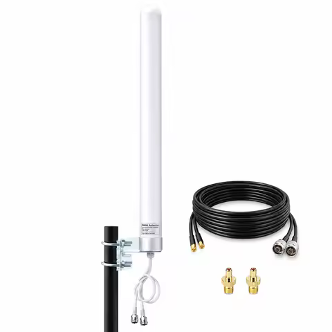 4G 700-2700mhz Outdoor MIMO Antenna 4G LTE 5g -with 10m Cable SMA TS9 Connector for Huawei Router Si