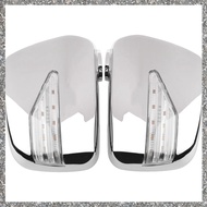 (PQAT) 2PCS Car Door Mirror Cover with LED Trim Light Replacement Parts Accessories for Rx300 XU110