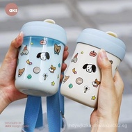 [30% off Voucher]AKS Lulu Bottle Puppy, 380ml/500ml, Tritan, plastic, cute tea coffee cup, leakproof