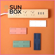 SUN BOX Self Adhesive Office Adhesive Hook Power Strip Sticker Wire Fixer Panel Holder Cable Organizer Socket Extension Socket Holder