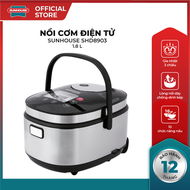 [BẢO HÀNH TOÀN QUỐC ]Nồi Cơm Điện Tử 1.8L SUNHOUSE MAMA SHD8903 - Dung Tích 1.8L - Lòng Nồi Dày 2.