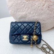 Chanel cf17 深藍色金球方胖子
