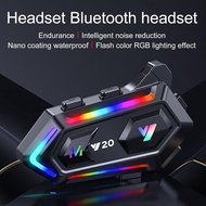 Y20 Helmet Bluetooth Headset – JL V5.3, RGB Lighting with 16 Modes, IPX6 Waterproof, Heavy Bass, 100
