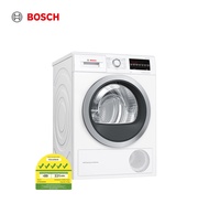 Bosch WTW85400SG 9kg Heatpump tumble dryer with drainage kit , LED Display ,AutoDrying Technology,Self-Cleaning Condenser, Antivibration side panel,Stainless Steel Drum,5 ticks energy efficiency rating PLC