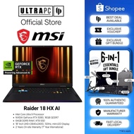 MSI Raider 18 HX AI Gaming Laptop — RTX5080 - 18" UHD+ Mini LED 120Hz - Intel Core Ultra 9 - 64GB RA