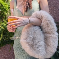 LOLA Faux Fur Bag - Beige