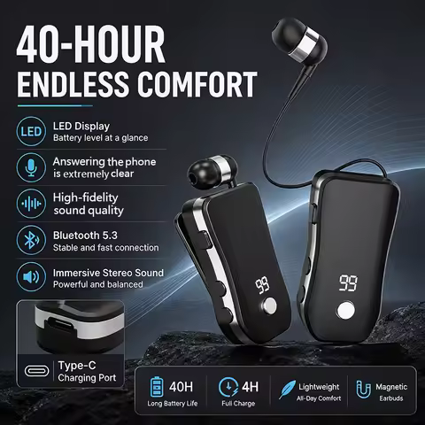 X-100-In-ear Smart Headphones, Wireless Headphones, Sports Headphones, Business Car Headphones, Musi