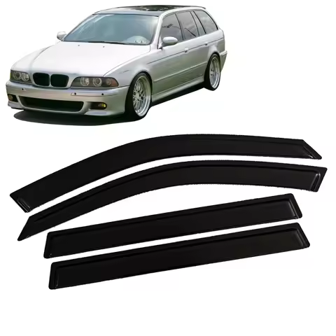 Window Visor for BMW 5 Series E39 1999 2000 2001 2002 2003 WAGON Weathershied Door Visor Wind Sun Ra