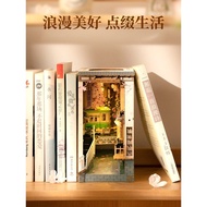 Rolife rolife rolife Sakurasakamachi Bookend diy Hut Three-dimensional 3d Puzzle Wooden Assembly Mod