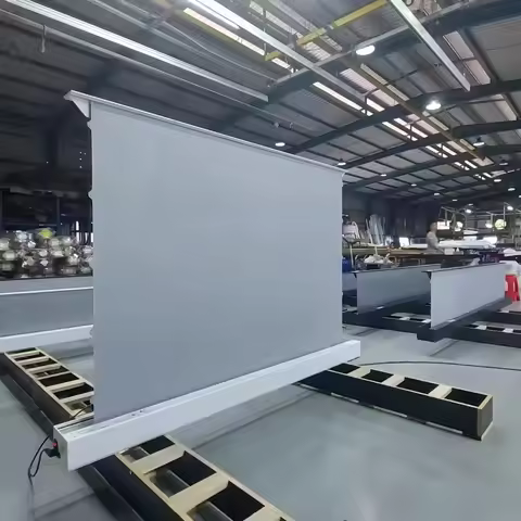 150 Inch UST CLR Sound Acoustically Transparent Floor Screen 4k Laser TV Portable ALR Movie Theater