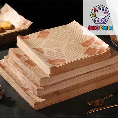 50/100pcs Oil-Proof Paper For Wrapping Sandwich Packaging Burger Bread Fried Food Fryer Air Baking P