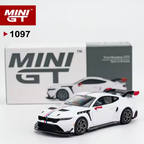 MINIGT 1:64 Ford Mustang GTD Spirit of America MGT Alloy Car Model 1097