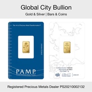 PAMP 1 gram Gold Bar - Rosa Design