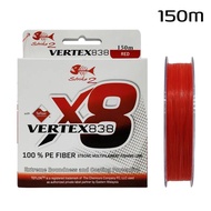 STRIKE 2 VERTEX 838 PE LINE X8 FISHING BRAID LINE 150M/300M TALI SULAM BENANG CASTING BOTTOM